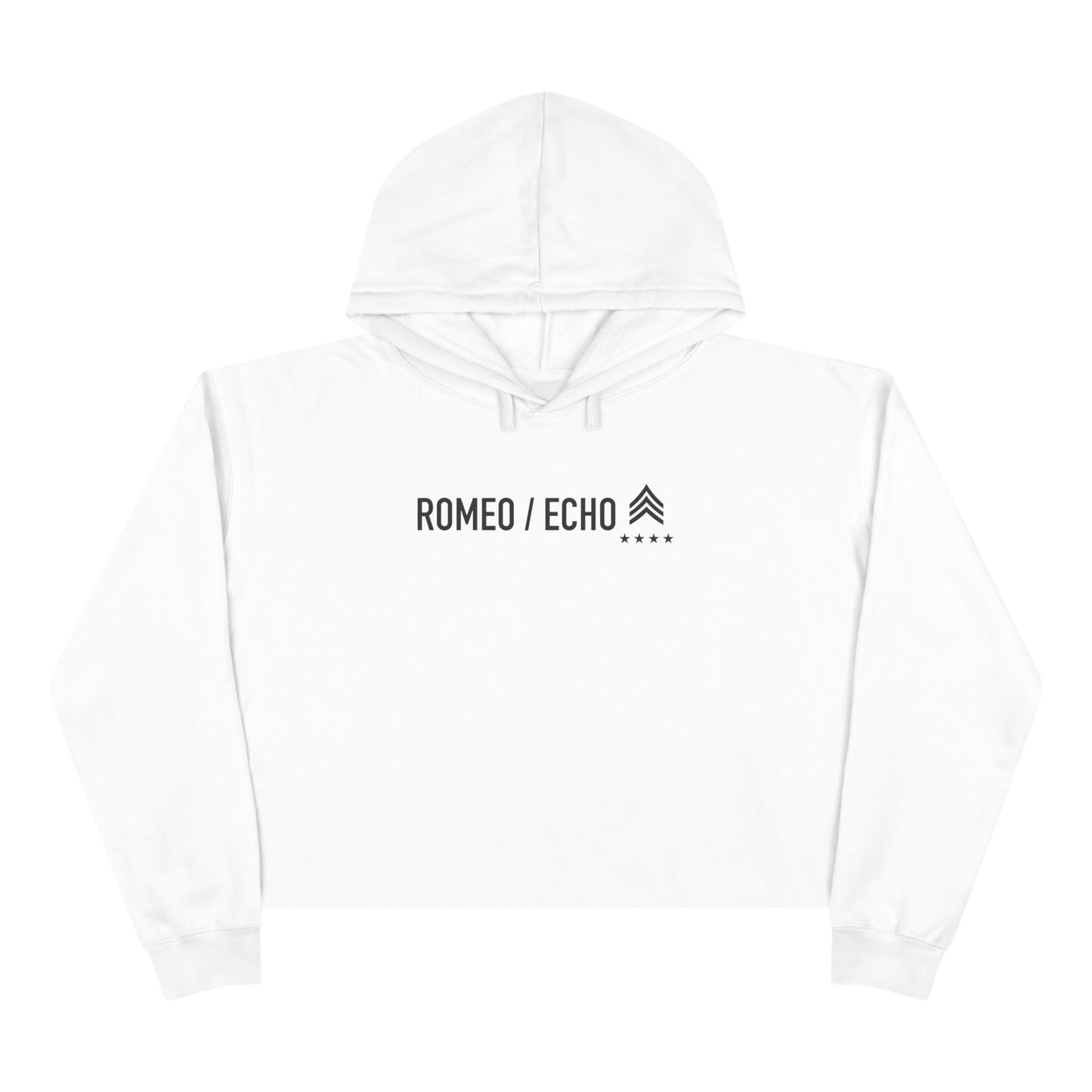 Romeo Echo Women's Crop Hoodie (White)