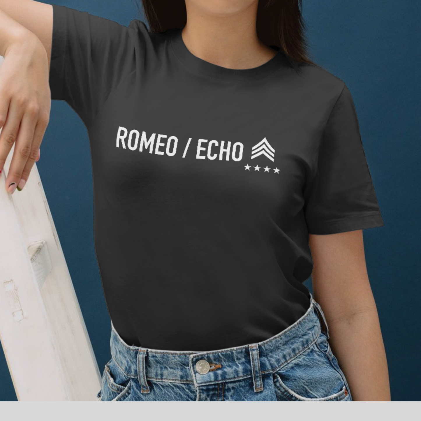 Romeo Echo Women's Triblend Tee - Vintage Black